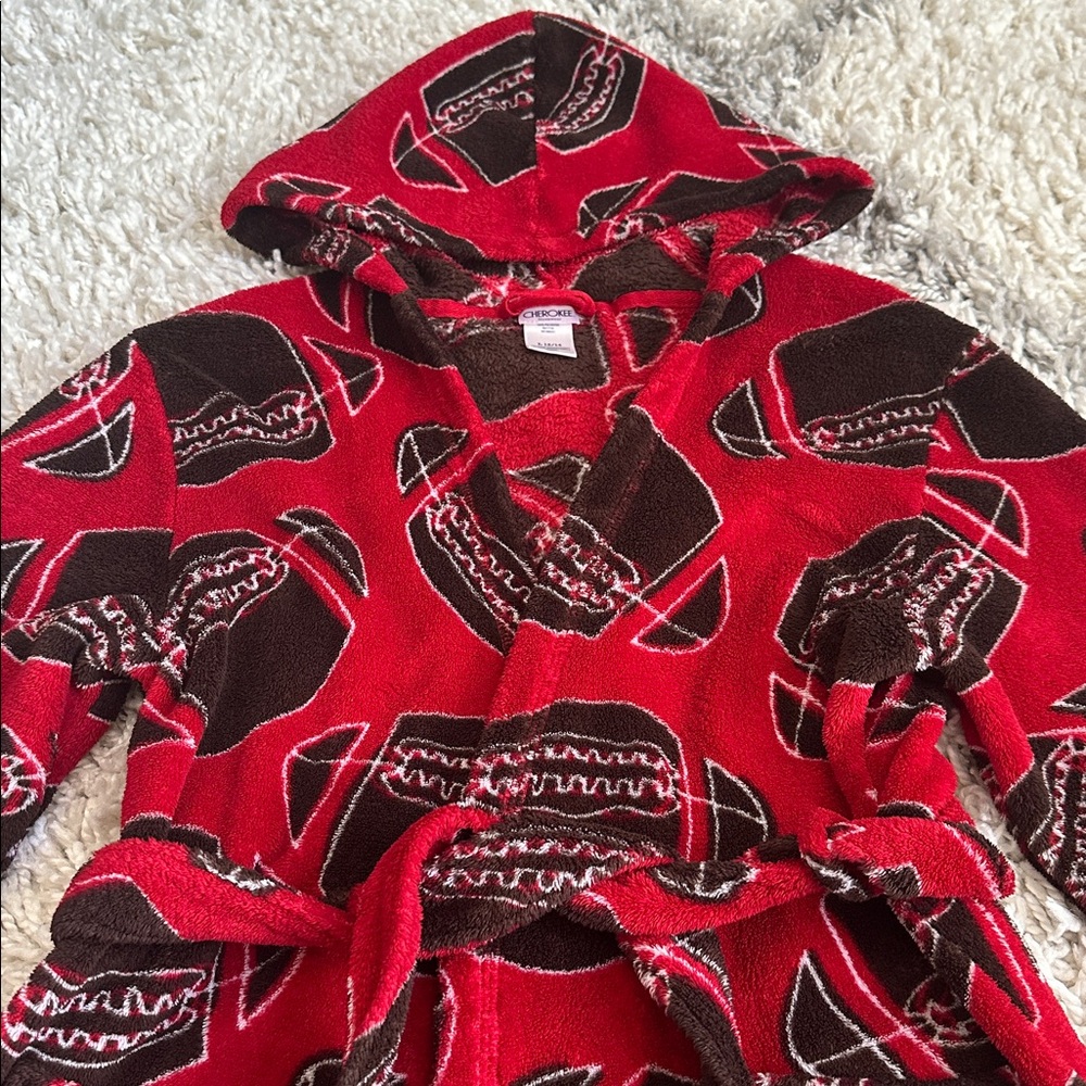 Youth Football Robe Red - Picture 2 of 7